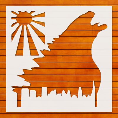Godzilla Stencil Template Reusable for Wall Art, DIY Crafts, Fabric Painting-image