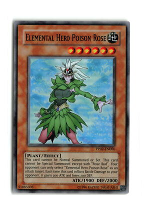 ELEMENTAL HERO POISON ROSE PP02-EN006 SUPER RARE YUGIOH TCG LP-image