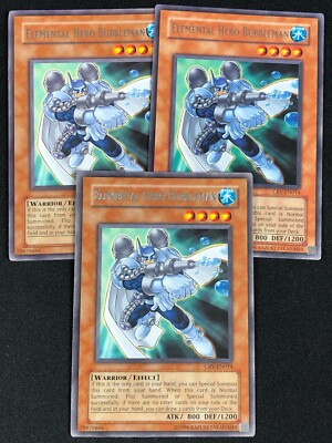 YUGIOH ELEMENTAL HERO BUBBLEMAN CRV-EN014 RARE X3 (NM)-image