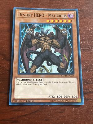 Destiny HERO Malicious LEHD-ENA04 Common 1st Edition Legendary B7462-image