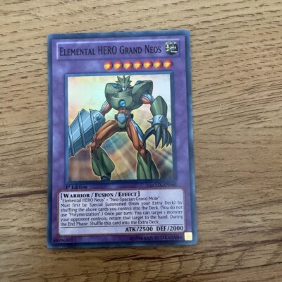 SUPER RARE Elemental HERO Grand Neos LCGX-EN060 1st Edition Yugioh Ehero - LP-image