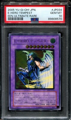 Yugioh Elemental Hero Tempest Ultimate Rare Japanese EEN-JP034 PSA 10 Gem Mint-image