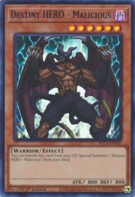 Destiny HERO - Malicious - BLC1-EN030 - SILVER Ultra Rare - 1st Edition Yugioh-image