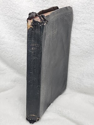 The Holy Bible Concordance Includes Maps Great Britain 1937 Leather Double Colum-image