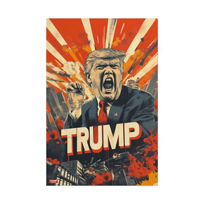 Donald Trumpzilla Poster in Retro Japanese Kaiju Artwork Inspired by Showa-Era 3-image