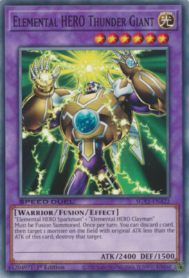 Yugioh! Elemental HERO Thunder Giant - SGX1-ENA22 - Common - 1st Edition Near Mi-image