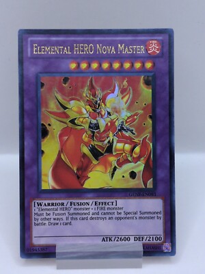 Elemental Hero Nova Master -  Ultimate Rare GENF-EN093 YuGiOh HTF! - with Sleeve-image