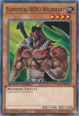 Yugioh! Elemental HERO Wildheart - SGX1-ENA10 - Common - 1st Edition Near Mint, -image