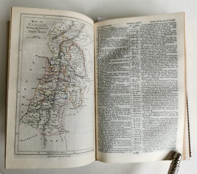 1830 BIBLE in ENGLISH antique ILLUSTRATED w/ MAPS-image