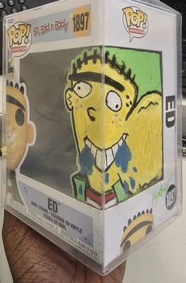 Custom ART Funko Pop! #1897 Ed from Ed, Edd n Eddy with protector-image