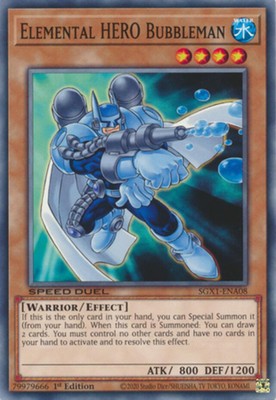 Elemental HERO Bubbleman - SGX1-ENA08 - Common - 1st Edition NM YuGiOh!  Speed D-image