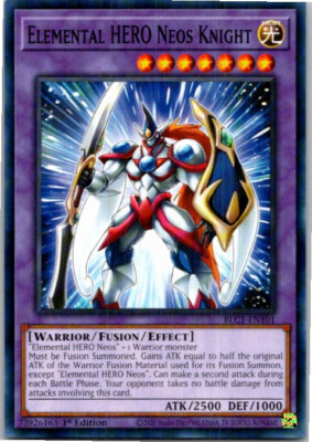Elemental HERO Neos Knight BLC1-EN101 Yu-Gi-Oh! Light Play 1st Edition -image