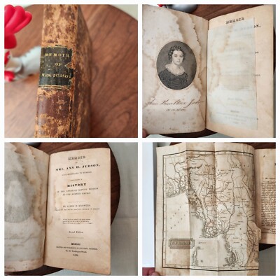 Memoir of Mrs. Ann H. Judson Late Missionary to Burmah Baptist Map Portrait 1829-image