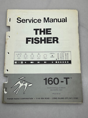 Fisher 160-T Original Service Manual Free Shipping-image