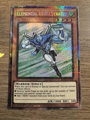 1 X YUGIOH! Elemental Hero Stratos BODE-EN100- Starlight Rare - NM!!-image