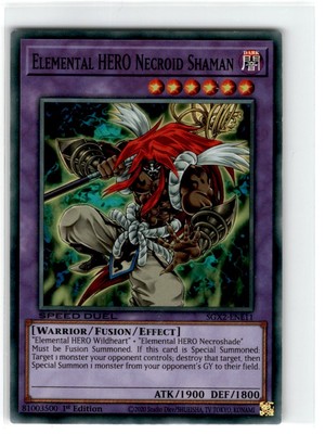 Yu-Gi-Oh! Speed Duel Elemental Hero Necroid Shaman Common SGX2-ENB11 Heavily-image