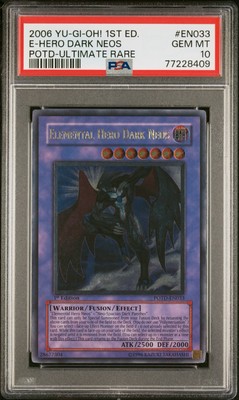 Yugioh POTD-EN033 1st Edition E Hero Dark Neos Ultimate Rare PSA 10 Pop 12-image