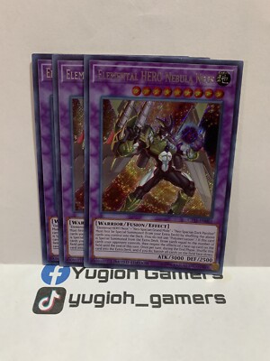 Yugioh Elemental Hero Nebula Neos  Limited Edition Secret Light Played-image
