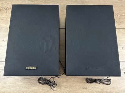 Fisher MS-880 Vintage Bookshelf Speakers Pair – Tested Works Great Clean Sound-image
