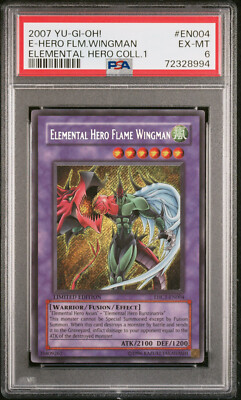 YUGIOH EHC2-EN001 ELEMENTAL HERO SPARKMAN SECRET RARE PSA 6 EX #72328995-image