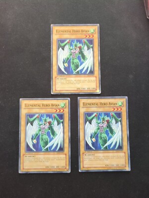 Elemental Hero Avian YSD-EN007 Starter Deck 2006 1st Edition Playset (x3)-image