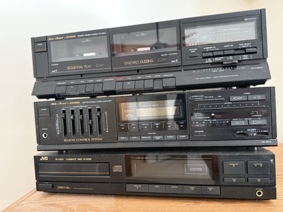 VintageJVC XL v250 Compact disc player + Vintage Studio  Fisher Tuner + CR-W881-image