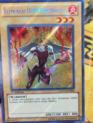 Yu-Gi-Oh! Elemental HERO Burstinatrix - Major Holobleed Misprint - Legendary GX-image