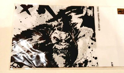 Godzilla Kong Empire Tenugui Sumi-e Art Limited Japan Exclusive Used-image