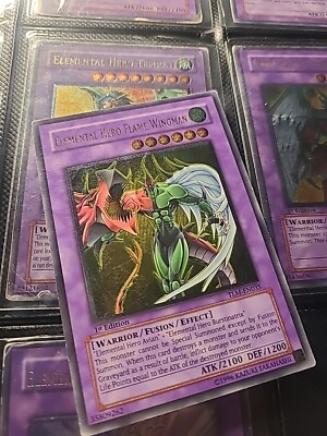 Yugioh Elemental Hero Flame Wingman TLM-EN035 Ultimate Rare 1st Edition -image