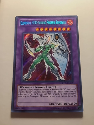 Yugioh - Elemental Hero Shining Phoenix Enforcer LCGX-EN139 Unlimited Secret -image