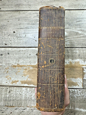 1812 Antique Leather Geography Book 