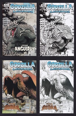Godzilla Legends #1 & #2 + Retailer Incentive 1:10 Variants Art Adams IDW 2011-image