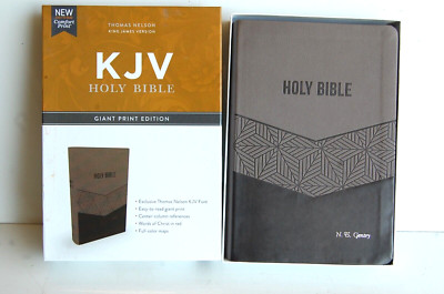 KJV Holy Bible Giant Print Red Letter Edition Thomas Nelson Full Color Maps 2017-image