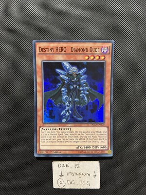 Yugioh - Destiny HERO - Diamond Dude - DESO-EN009 -  Super Rare -1st Edition -NM-image