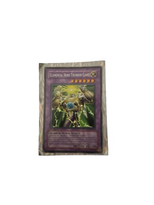 Yu-Gi-Oh TCG Card MP Unlimited Elemental Hero Thunder Giant DP1-EN011 Rare-image