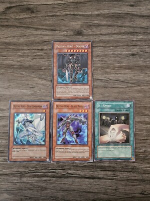 Yu-Gi-Oh! Destiny Hero 4 Cards Set Includes Rare Destiny Hero Dogma-image
