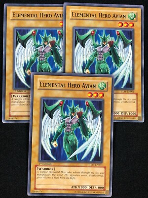 YUGIOH ELEMENTAL HERO TLM-EN001 1ST COMMON X3 (NM)-image