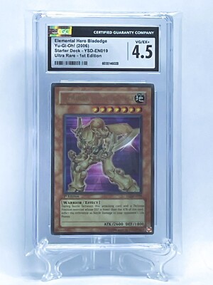 Yu-Gi-Oh TCG Elemental Hero Bladedge Starter Deck 2006 YSD-EN019 1st Edi CGC 4.5-image