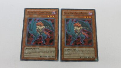 2x ( 1x 1st / 1x UN) DESTINY HERO CAPTAIN DP05-EN002 COMMON YUGIOH NM / UNPLAYED-image
