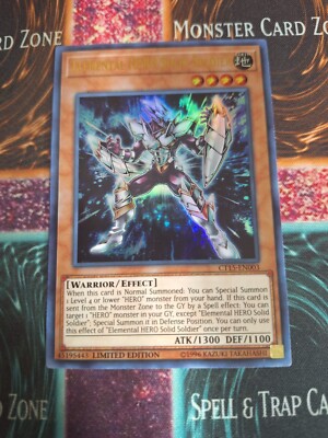Yu-Gi-Oh! Elemental HERO Solid Soldier CT15-EN003 Ultra Rare Limited NM a1/-image