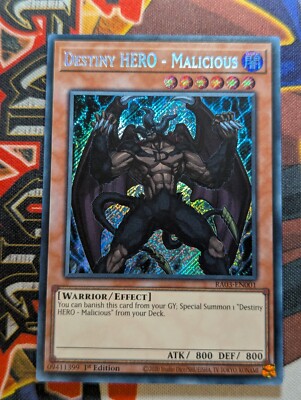 Destiny HERO - Malicious - RA03-EN001 - 1st Edition - Secret Rare-image