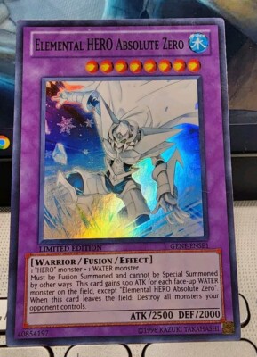 YuGiOh Collector's Elemental HERO Absolute Zero GENF-ENSE1 Super +BONUS -image