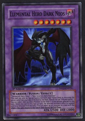Yugioh Elemental Hero Dark Neos DP03-EN014 Super Rare 1st - LP-image