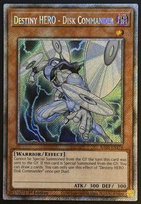 Destiny Hero Disk - Commander RA03-EN176 Platinum Secret Rare 1st Edition -image