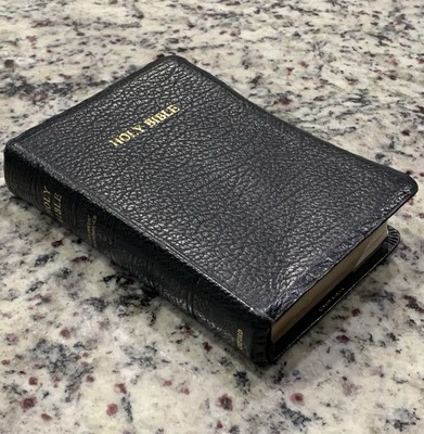 RL Allan Oxford Binding King James Bible Cyclopedic Concordance Maps 9C Goatskin-image