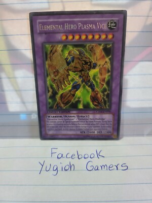 Yugioh Elemental Hero Plasma Vice CT04 Secret Light Played -image