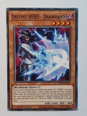Yugioh MP20-EN055 Destiny HERO - Drawhand 1st Edition MINT-image