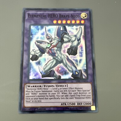 Yugioh Elemental HERO Brave Neos SAST-EN035 Super Rare NM-image