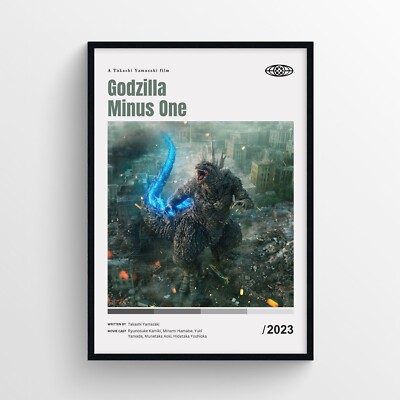Godzilla Minus One Movie Poster Print, Wall Art - Unframed-image