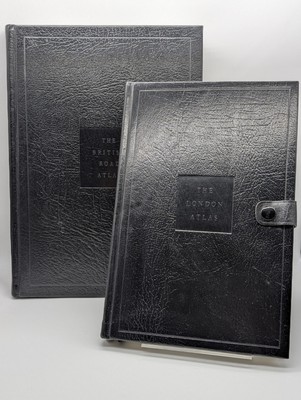 1990 Harrods Leather Geographers A-Z Map Co. British Roads Atlas & London Atlas-image